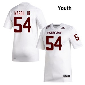 #54 Mark Nabou Jr. TAMU White Youth Jerseys 2025-26 College Football 241341-598