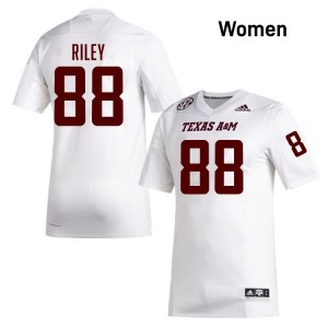 #88 Micah Riley TAMU White Women Jersey NCAA College Football 304262-383