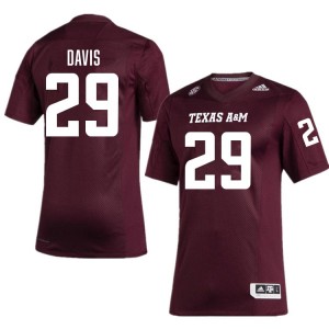 #29 Myles Davis TAMU Maroon Mens Jersey 2025-26 College Football 423642-590