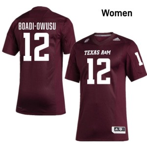 #12 Nana Boadi-Owusu Texas A&M Maroon Womens Jerseys University College Football 501794-754