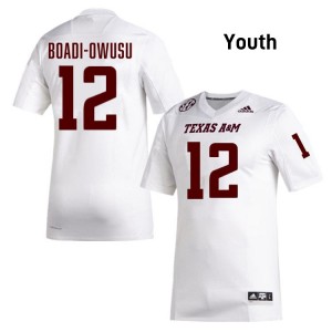 #12 Nana Boadi-Owusu Texas A&M Aggies White Youth Jersey 2025 College Football 281641-632