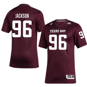 #96 Nathan Jackson Texas A&M University Maroon Men Jerseys NCAA College Football 931765-899