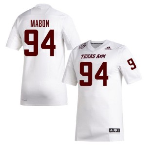 #94 Nathan Mabon Aggies White Men's Jersey Alumni College Football 730095-731