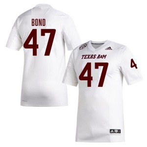#47 Randy Bond Aggies White Men's Jersey NCAA College Football 108531-620