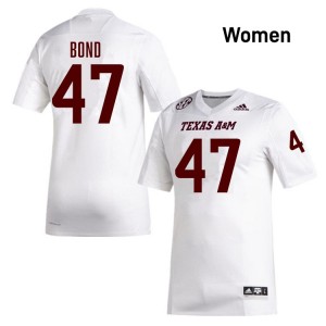 #47 Randy Bond Texas A&M White Women Jerseys High School College Football 239200-565