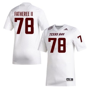 #78 Reuben Fatheree II Texas A&M White Mens Jersey Replica College Football 841984-199