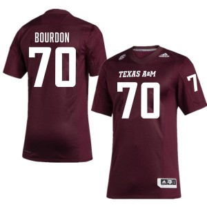 #70 Robert Bourdon Texas A&M Aggies Maroon Men Jerseys University College Football 187576-328
