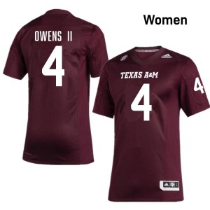 #4 Rueben Owens II Aggies Maroon Women's Jersey Official College Football 814697-603