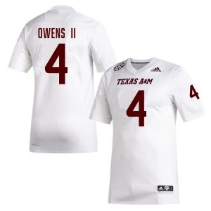 #4 Rueben Owens II Texas A&M White Mens Jerseys Player College Football 831220-473
