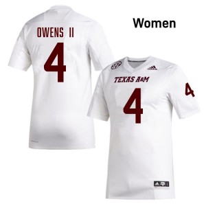 #4 Rueben Owens II Texas A&M White Women Jerseys 2025 College Football 739547-706