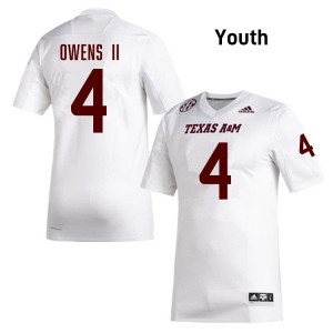 #4 Rueben Owens II Texas A&M Aggies White Youth Jersey 2025 College Football 447365-123