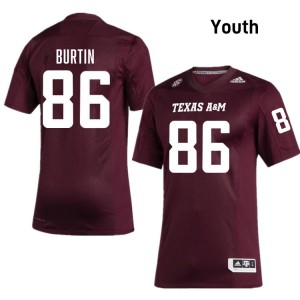 #86 Ryan Burtin Texas A&M Aggies Maroon Youth Jersey Limited College Football 853143-664