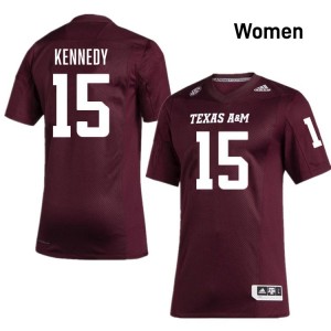 #15 Rylan Kennedy Texas A&M Aggies Maroon Womens Jerseys Official College Football 182945-238