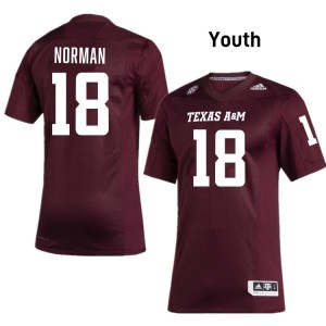 #18 TK Norman Texas A&M Maroon Youth Jerseys Limited College Football 817817-184