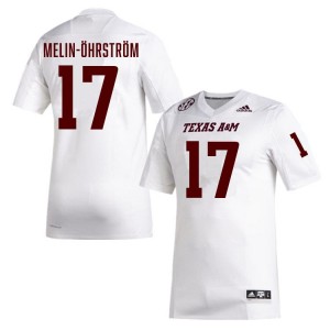 #17 Theo Melin Ohrstrom Texas A&M White Men's Jersey High School College Football 343616-505