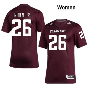 #26 Tiger Riden Jr. Texas A&M Aggies Maroon Womens Jersey High School College Football 109566-985