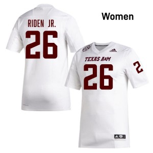 #26 Tiger Riden Jr. Texas A&M White Womens Jersey 2025 College Football 693141-473
