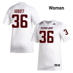 #36 Truette Tumey Texas A&M White Womens Jersey Player College Football 238265-428