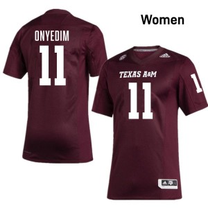 #11 Tyler Onyedim Texas A&M Maroon Women Jerseys Game College Football 830019-699