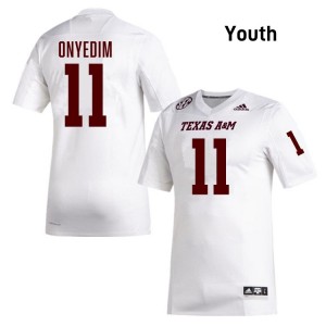 #11 Tyler Onyedim TAMU White Youth Jerseys 2025-26 College Football 756490-780