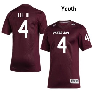 #4 Will Lee III Texas A&M Maroon Youth Jersey Player College Football 761222-106
