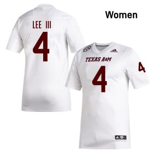 #4 Will Lee III TAMU White Women Jersey Replica College Football 830992-516
