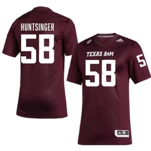 #58 William Huntsinger Texas A&M University Maroon Mens Jerseys Player College Football 636167-440