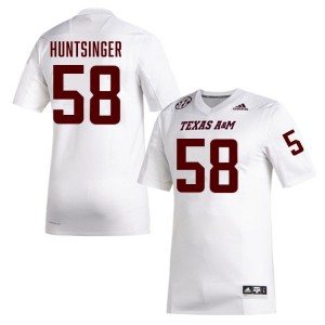 #58 William Huntsinger Texas A&M University White Mens Jersey 2025 College Football 466238-703